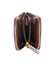 THE BRIDGE OGNISSANTI Small zip around leather wallet Rubinium / Gold - Women’s Wallets - 2