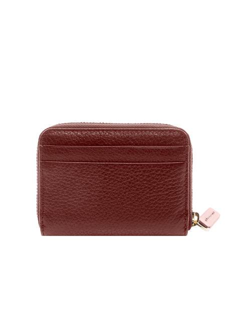 OGNISSANTI Small zip around leather wallet Rubinium / Gold - Women’s Wallets