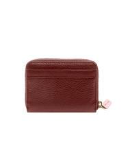 THE BRIDGE OGNISSANTI Small zip around leather wallet Rubinium / Gold - Women’s Wallets - 3