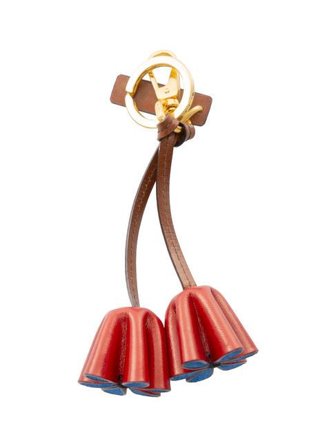 FLORENTIN Key ring with leather charm currant / gold - Key holders