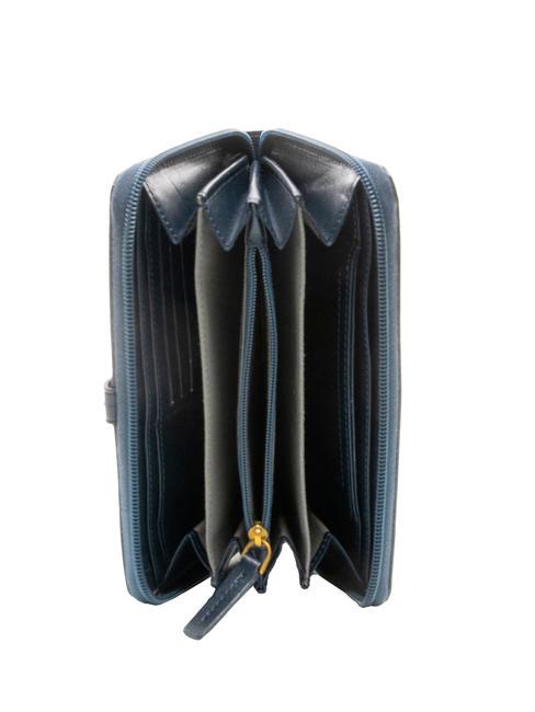 FLORENTIN Leather wallet BLUE NAVY GOLD - Women’s Wallets