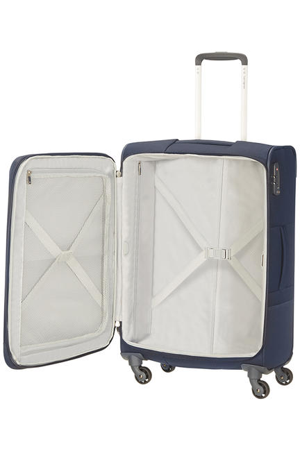 trolley case BASE BOOST line, medium size, expandable blu navy - Semi-rigid Trolley Cases