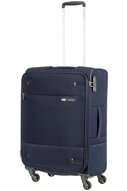 trolley case BASE BOOST line, medium size, expandable blu navy - Semi-rigid Trolley Cases