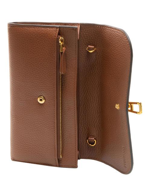 MAGIE Leather clutch bag with chain shoulder strap BRULE - Women’s Bags