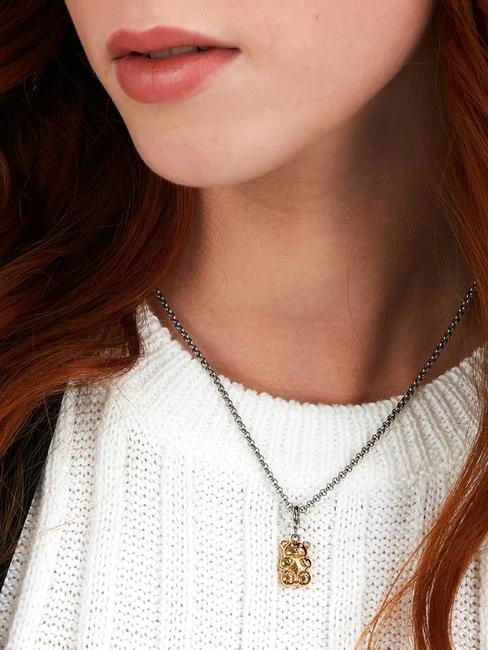 DROPS Bear charm necklace gold - Necklaces