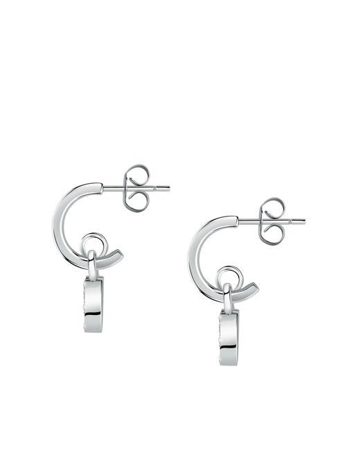 ABBRACCIO Heart charm earrings with zircons blanc - Earrings