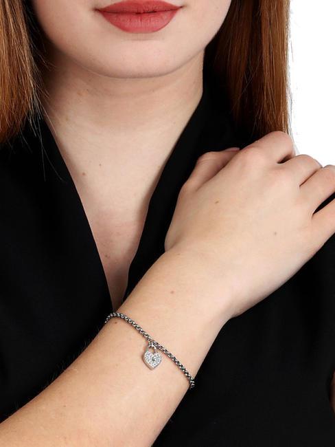 ABBRACCIO Heart charm bracelet blanc - Bracelets