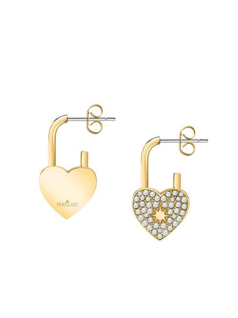 ABBRACCIO Heart earrings with zircons gold - Earrings