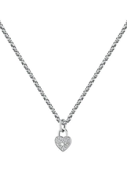 ABBRACCIO Zircon heart charm necklace blanc - Necklaces