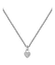 MORELLATO ABBRACCIO Zircon heart charm necklace blanc - Necklaces - 3