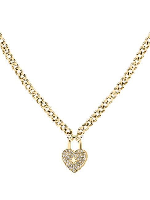 ABBRACCIO Zircon heart charm necklace gold - Necklaces