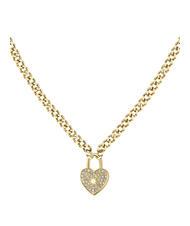 MORELLATO ABBRACCIO Zircon heart charm necklace gold - Necklaces - 3