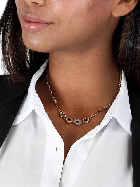 BAGLIORI 4 hearts choker necklace gold - Necklaces