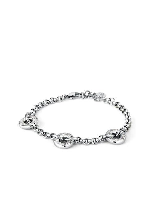 BAGLIORI Bracelet with 3 charms and zircons SILVER - Bracelets