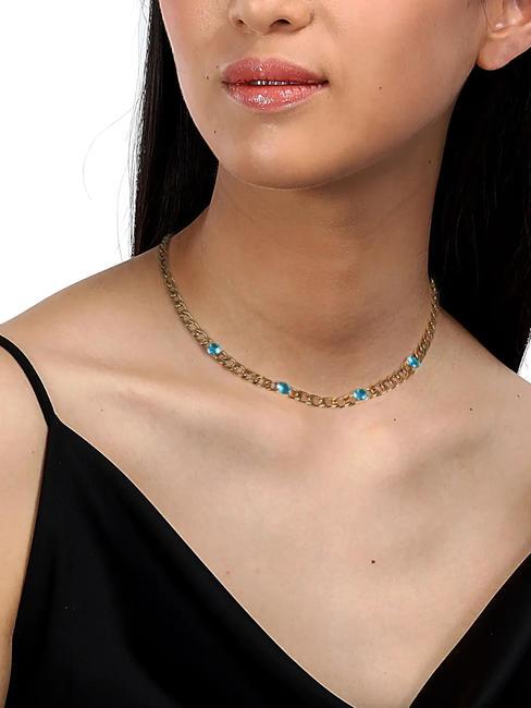 POETICA Chain necklace with zircons gold - Necklaces