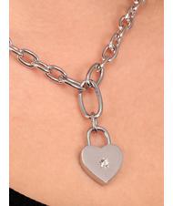 MORELLATO ABBRACCIO Heart charm chain necklace SILVER - Necklaces - 3