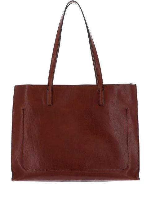 MIRRA  Shoulder bag, in leather BROWN - Women’s Bags