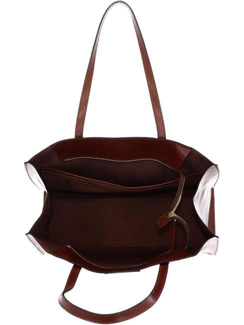 MIRRA  Shoulder bag, in leather BROWN - Women’s Bags