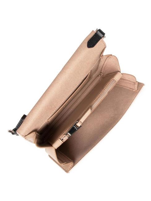 SPLENDIDA MIni bag in leather with shoulder strap bon bon+cappuccino+black - Women’s Bags