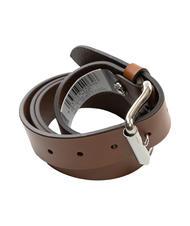 THE BRIDGE SQUARED BUCKLE Leather belt, can be shortened brown 14/ruthenium palladium - Belts - 3