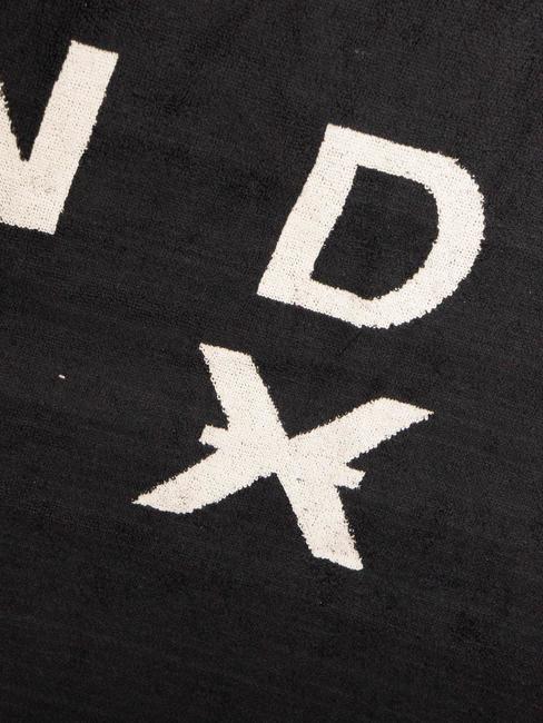 DRAPER  Cotton beach towel black - Travel Accessories