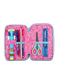 SJGANG PINKFUR GIRL Pencil case with complete school kit radiance blue - Cases and Accessories - 3