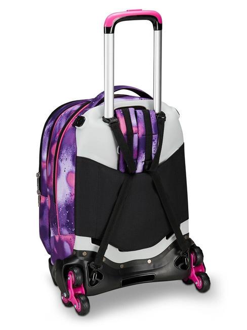 DETACH BUBBLE STREET Detachable double backpack trolley ROSE VIOLET - Backpack trolleys