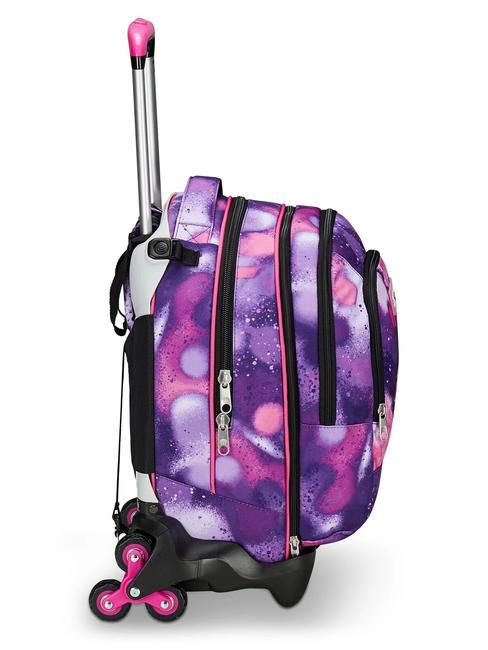 DETACH BUBBLE STREET Detachable double backpack trolley ROSE VIOLET - Backpack trolleys