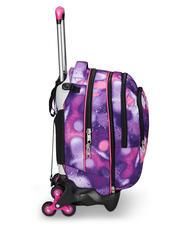 SEVEN DETACH BUBBLE STREET Detachable double backpack trolley ROSE VIOLET - Backpack trolleys - 5
