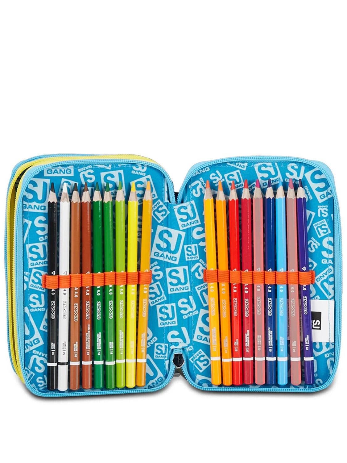 Sjgang Go To Space Boy Pencil Case With Complete School Kit Fluffy Turquoise Buy At Outlet Prices