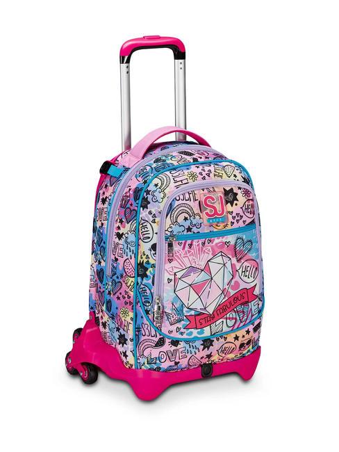 COLORJAM 3 in 1 trolley backpack, detachable IBIS ROSE - Backpack trolleys