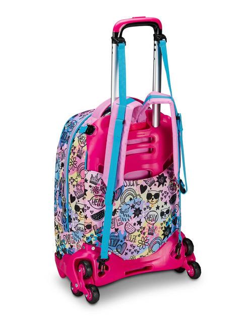 COLORJAM 3 in 1 trolley backpack, detachable IBIS ROSE - Backpack trolleys