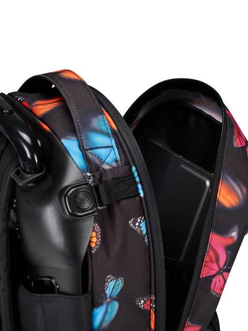 NEW WAY NEW PLUG Fantasy Backpack with detachable trolley blurry butterfly - Backpack trolleys