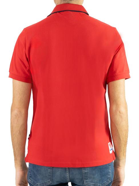 SAINT-TROPEZ Short sleeve polo shirt in cotton red - Polo shirt