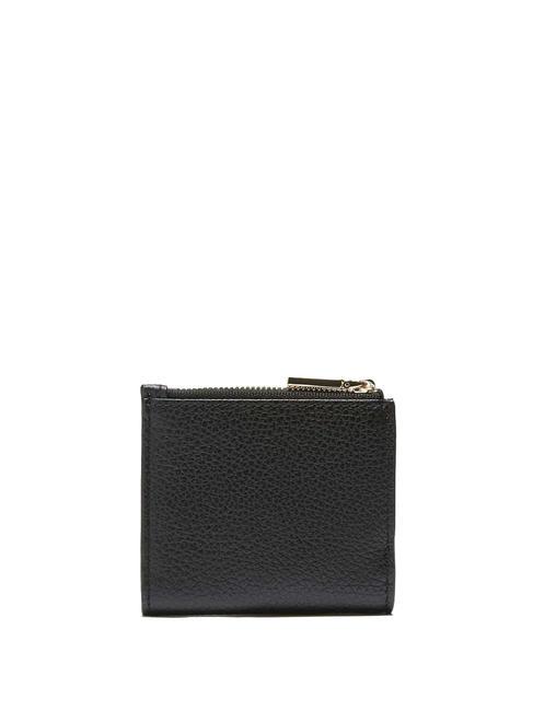 METALLIC SOFT Mini leather wallet Black - Women’s Wallets