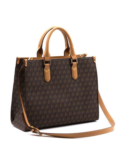 MONOGRAM Logo Hand bag, with shoulder strap brown - Women’s Bags