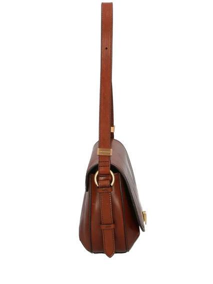 FEDERICA  Shoulder bag, in leather BROWN - Women’s Bags
