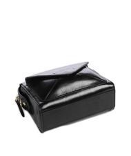 THE BRIDGE FRIDA Mini shoulder bag, in leather Black Gold - Women’s Bags - 3