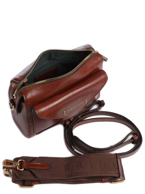 FRIDA Mini shoulder bag, in leather BROWN - Women’s Bags