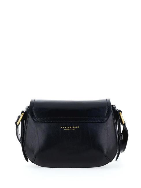 FEDERICA  Mini shoulder bag, in leather Black Gold - Rigid Trolley Cases