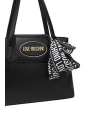 LOVE MOSCHINO FOULARD Shopping bag Black - Women’s Bags - 3