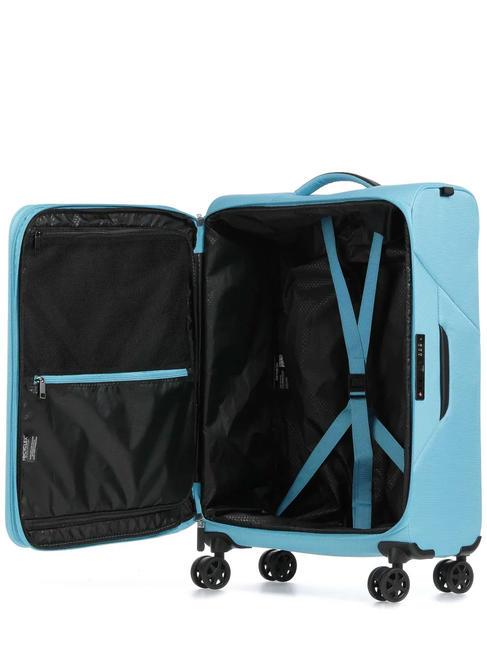 LITEBEAM Large expandable trolley ocean blue - Semi-rigid Trolley Cases