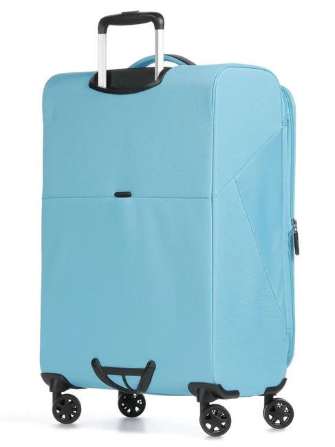 LITEBEAM Large expandable trolley ocean blue - Semi-rigid Trolley Cases