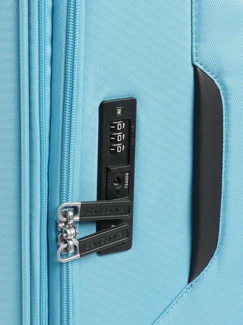 LITEBEAM Large expandable trolley ocean blue - Semi-rigid Trolley Cases