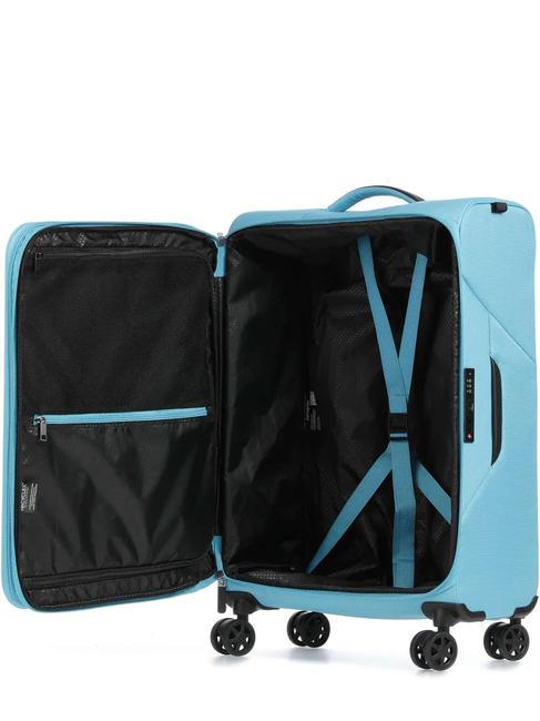 LITEBEAM Medium expandable trolley ocean blue - Semi-rigid Trolley Cases