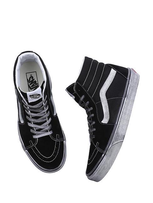 UA SK8-HI Leather sneakers stressed black/white - Unisex shoes