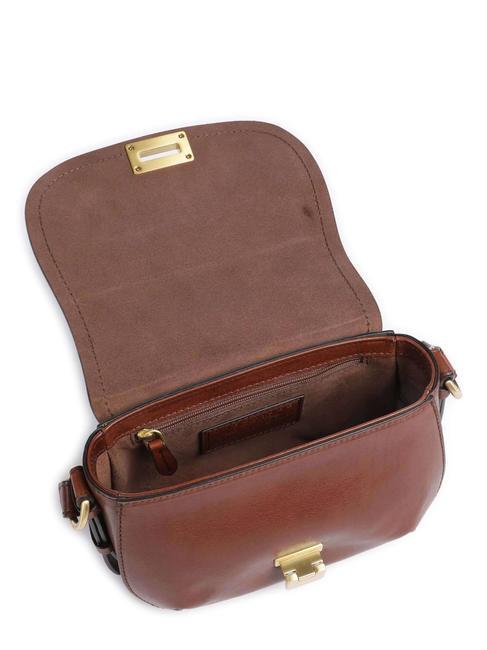 FEDERICA  Mini shoulder bag, in leather BROWN - Rigid Trolley Cases