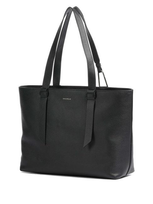 MALORY  Shoulder shopper, in leather Black - Women’s Bags