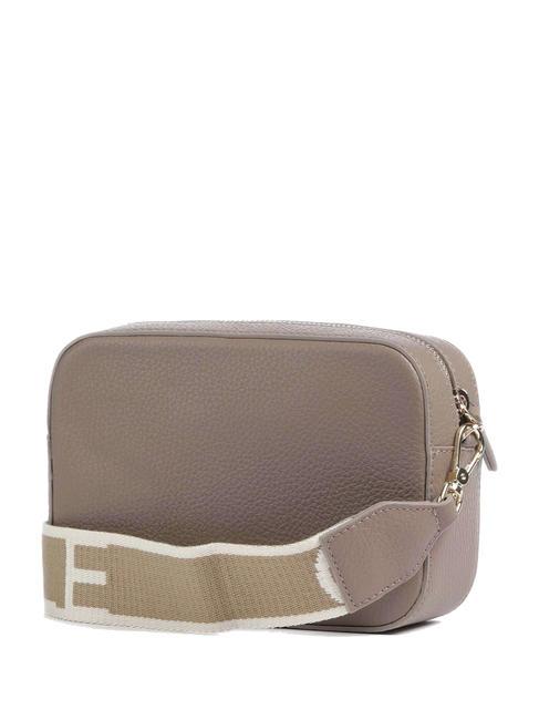 TEBE Shoulder bag in textured leather warm taupe 2 - Women’s Bags
