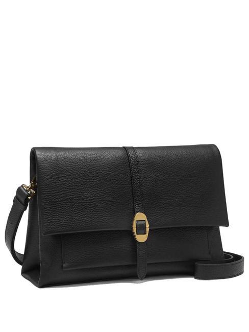 DORIAN Shoulder bag, in hammered leather Black - Women&rsquo;s Bags
